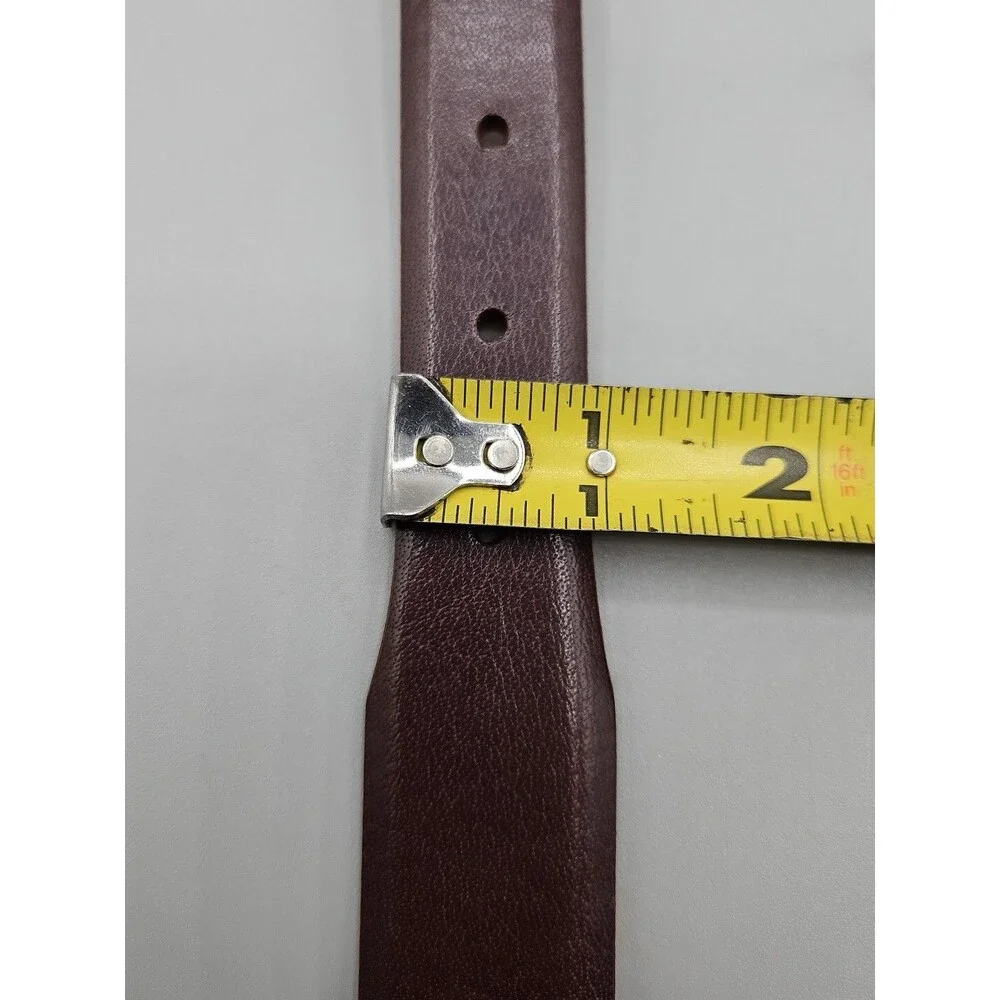 Men's Brown Asian Buffalo Crescent Belt Handcrafted In USA Brass Buckle 37
